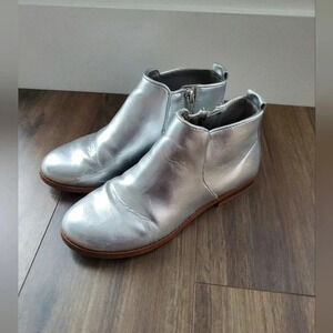 Zara girl silver  metallic ankle bootie